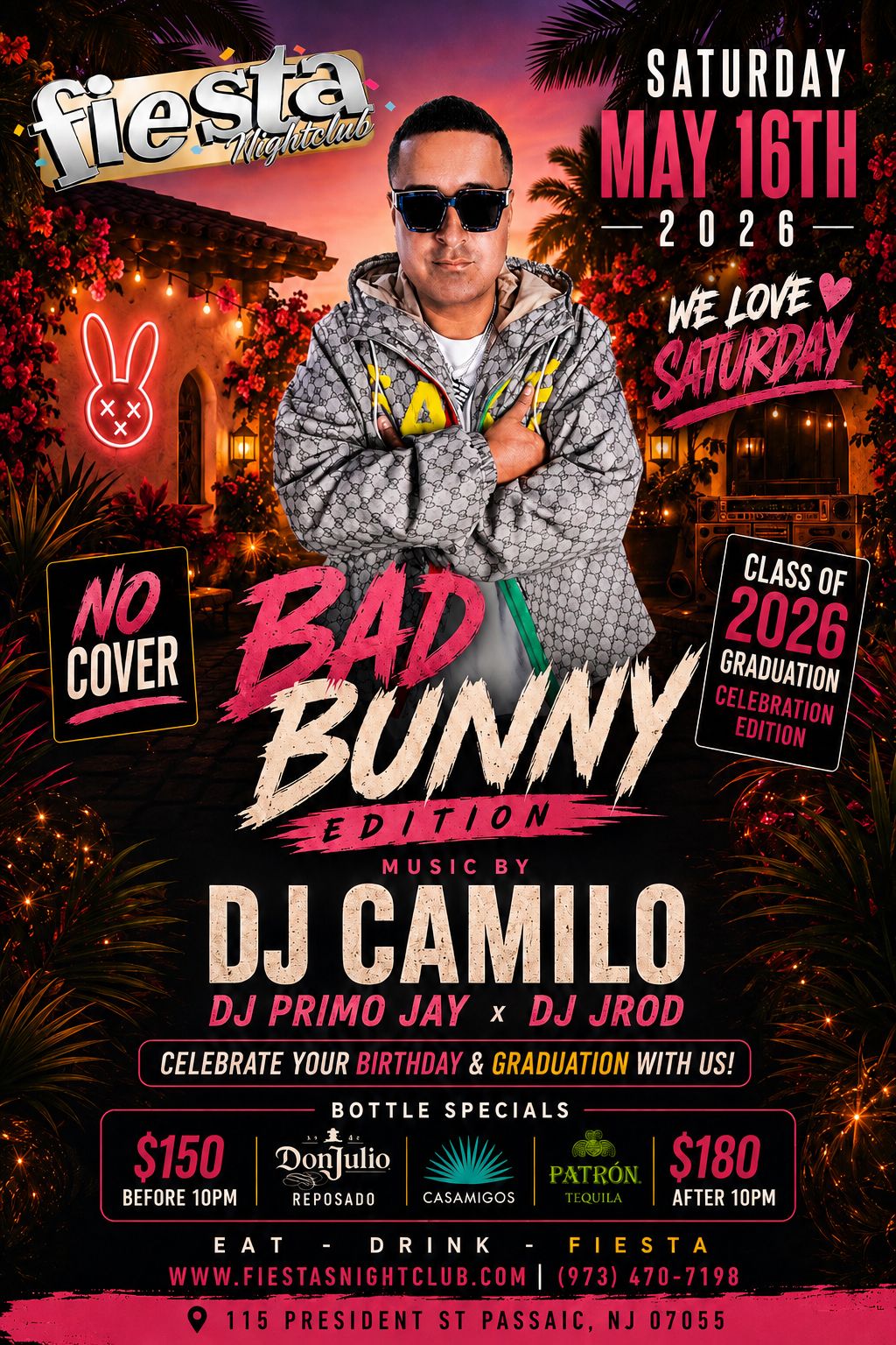 Buy tickets for WE LOVE SATURDAYS - BAD BUNNY EDITION WITH DJ CAMILO WE LOVE SATURDAYS - BAD BUNNY EDITION WITH DJ CAMILO