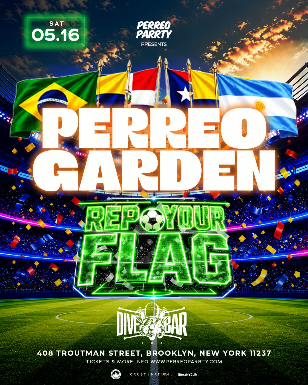 Perreo Garden - Rep your Flag - Reggaeton Party Brooklyn