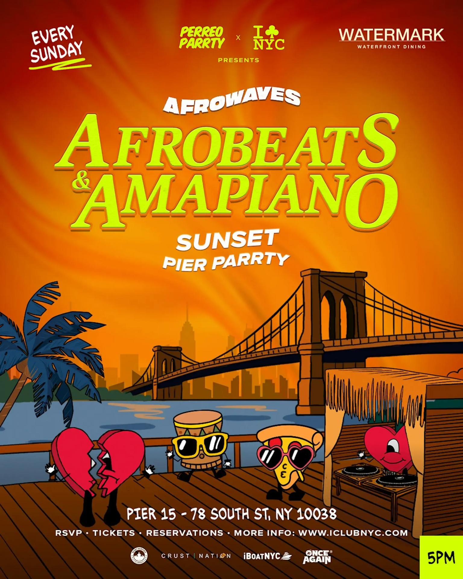 5/24 Memorial day Reggaeton & AFROBEATS SUNDAY @ WATERMARK PIER 15