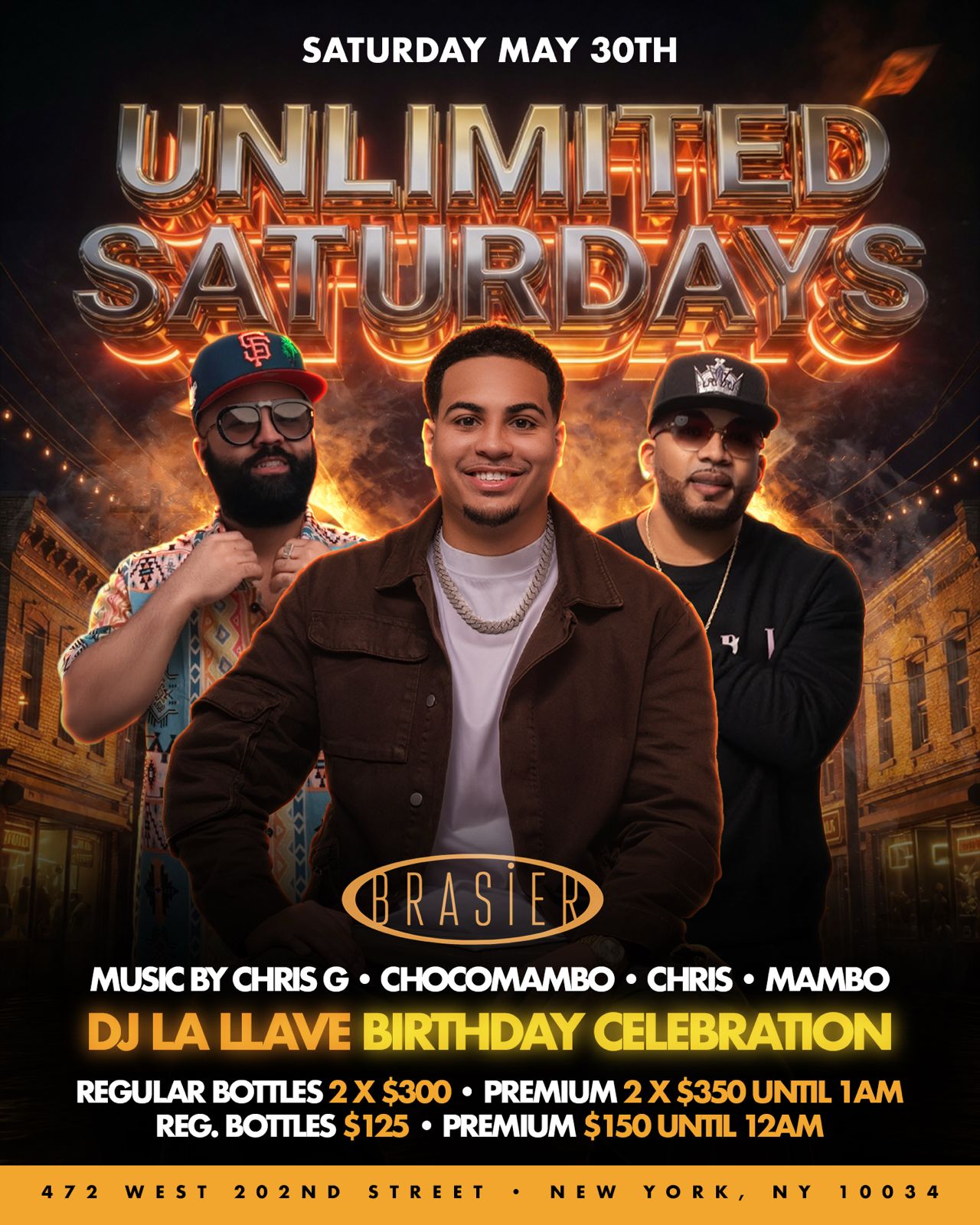 Buy tickets for UNLIMITED SATURDAY BRASIER UNLIMITED SATURDAY BRASIER