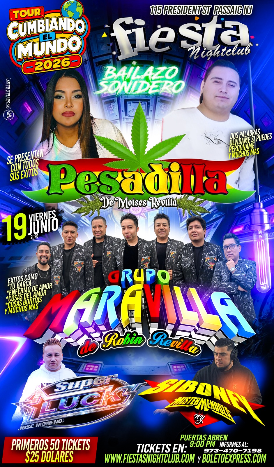 Buy tickets for PESADILLA DE MOISES REVILLA Y GRUPO MARAVILLA DE ROBIN REVILLA, CON SUPER LUCKY Y SIBONEY PESADILLA DE MOISES REVILLA Y GRUPO MARAVILLA DE ROBIN REVILLA, CON SUPER LUCKY Y SIBONEY