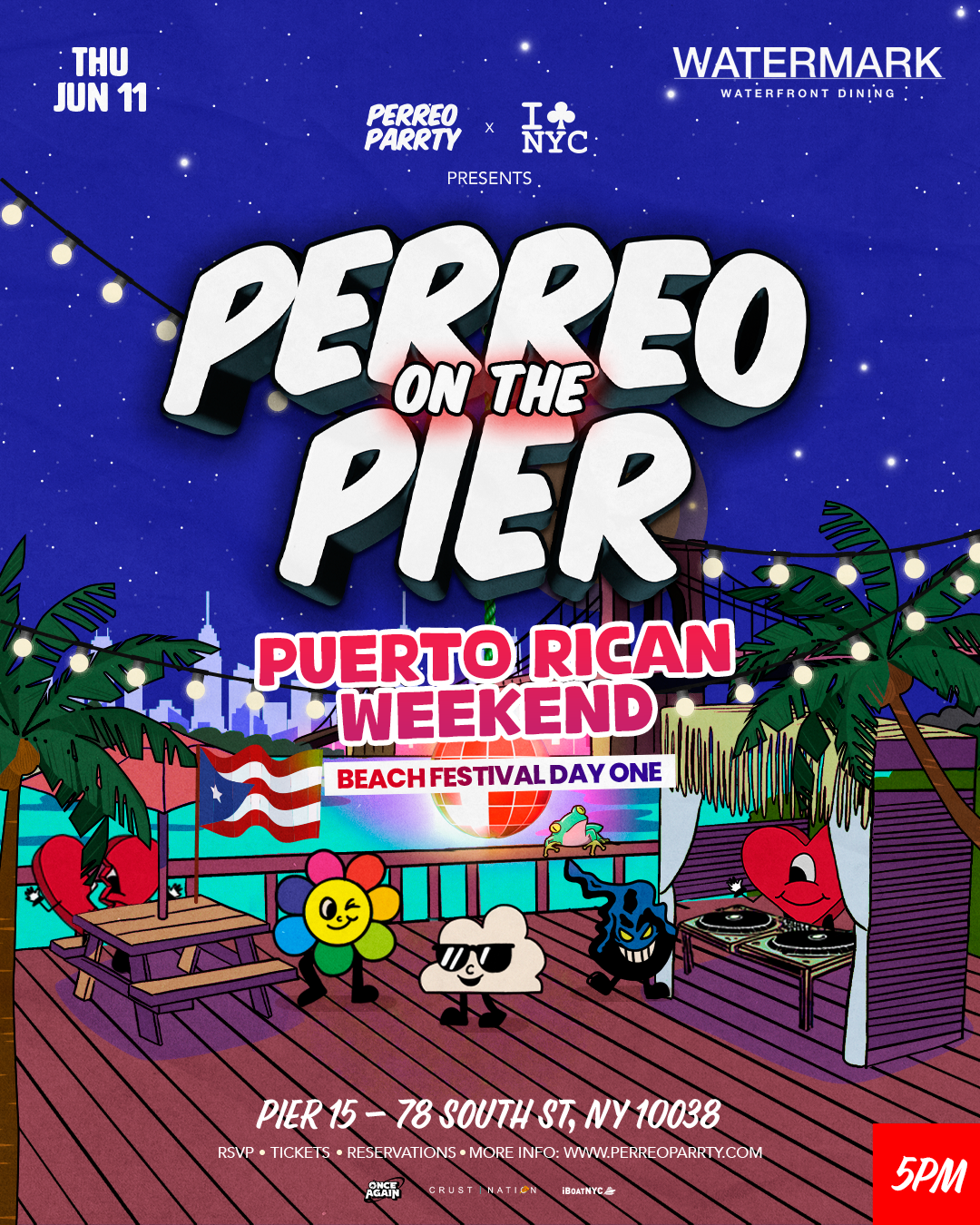 6/11 PUERTO RICAN FESTIVAL @ PERREO ON THE PIER - REGGAETON PARTY