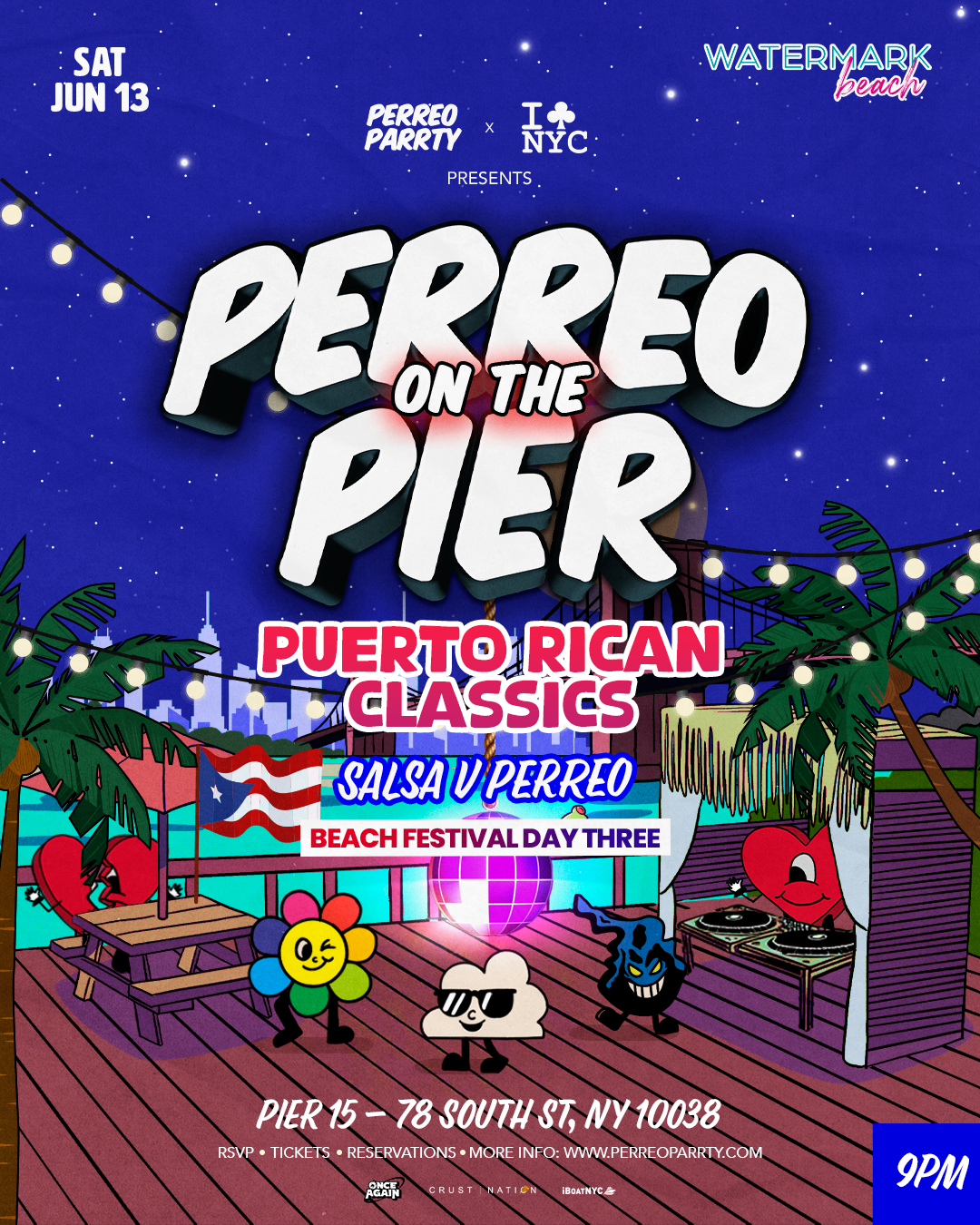 Buy tickets for 6/13 PUERTO RICAN NIGHT SALSA vs PERREO ON THE PIER - REGGAETON PARTY 6/13 PUERTO RICAN NIGHT SALSA vs PERREO ON THE PIER - REGGAETON PARTY