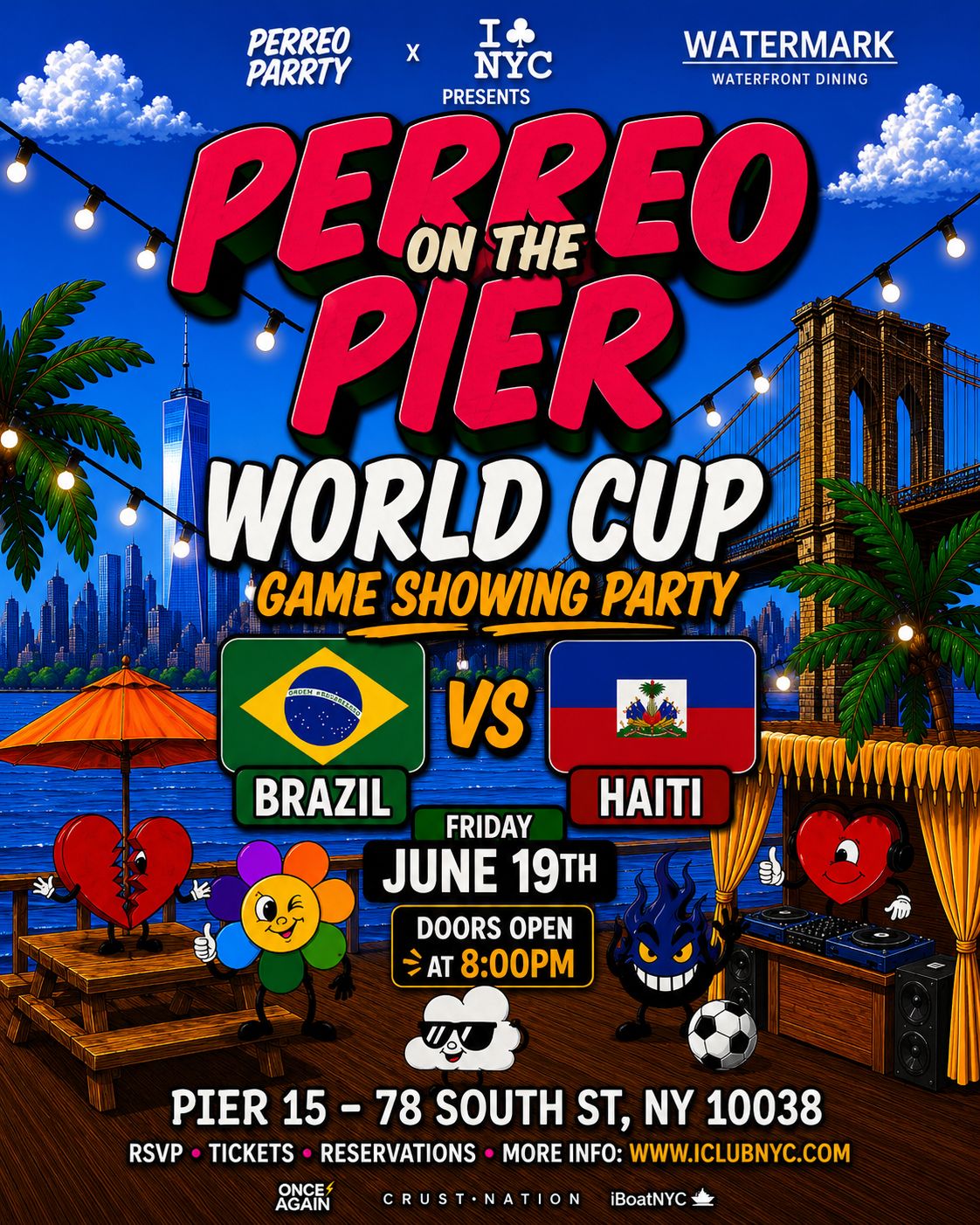 #1 World Cup Viewing Party Soccer: Brazil v Haiti at Watermark Beach