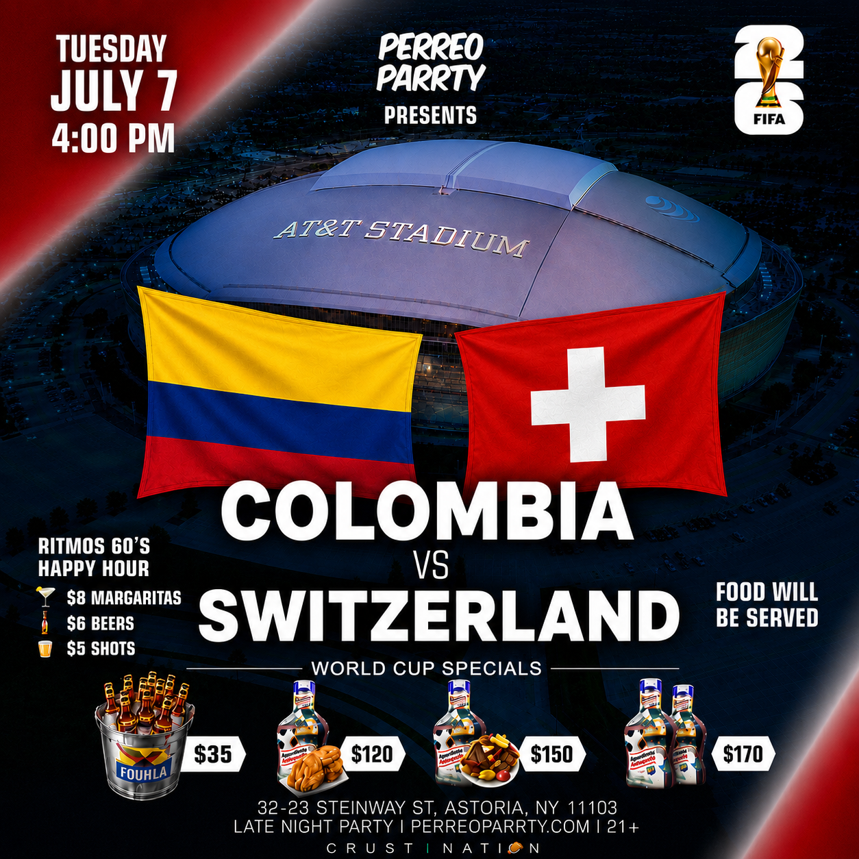 FIFA WORLD CUP 2026 WATCH PARTY: COLOMBIA vs SWITZERLAND at Ritmos 60 Bar