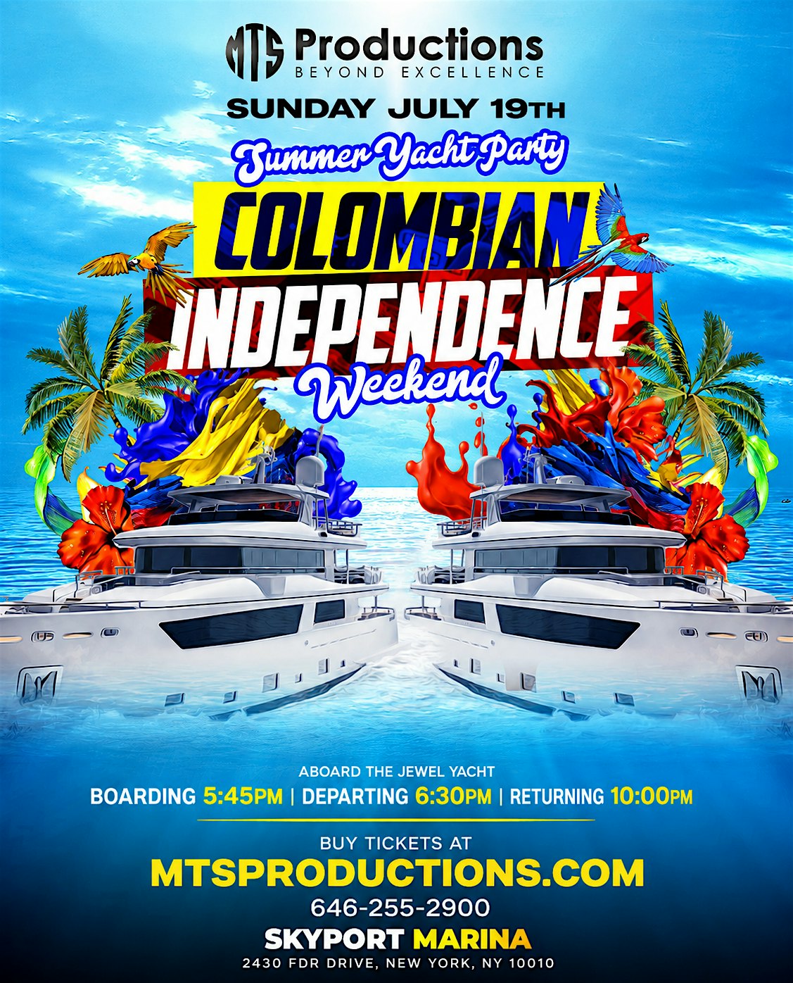 Colombian Independence Weekend Yacht Party NYC | Jewel Yacht NYC