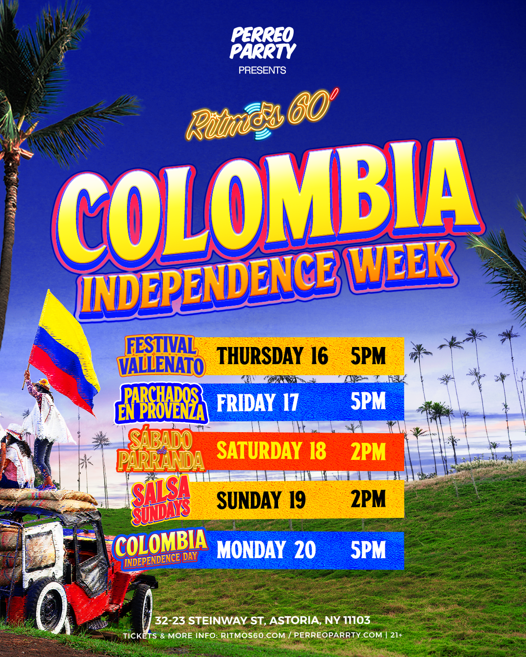 Buy tickets for Salsa Sundays Colombian Independence Celebration Legendary Ritmos Bar NYC Salsa Sundays Colombian Independence Celebration Legendary Ritmos Bar NYC