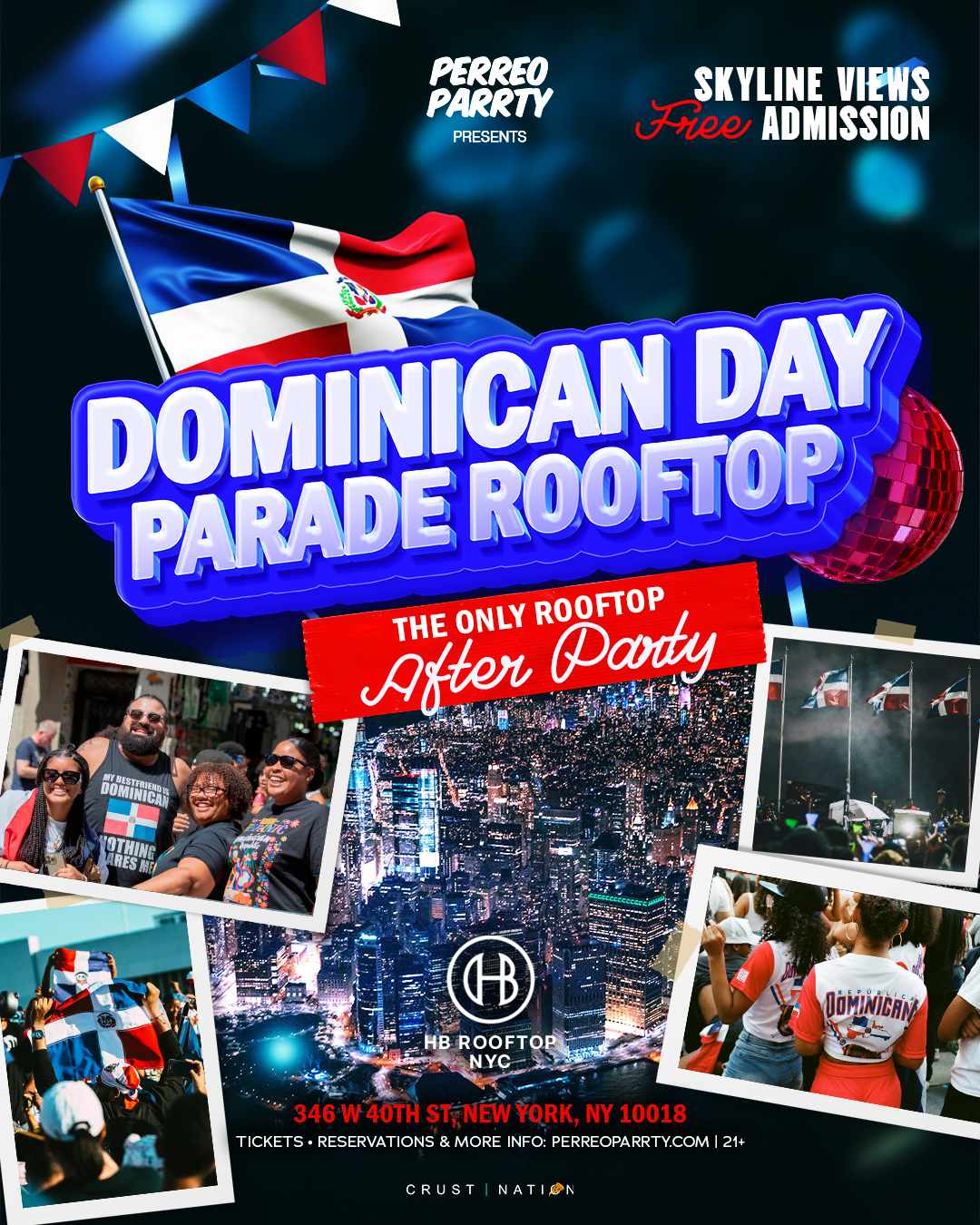 Rooftop Dominican Parade After Party Skyline Views Perreo Parrty