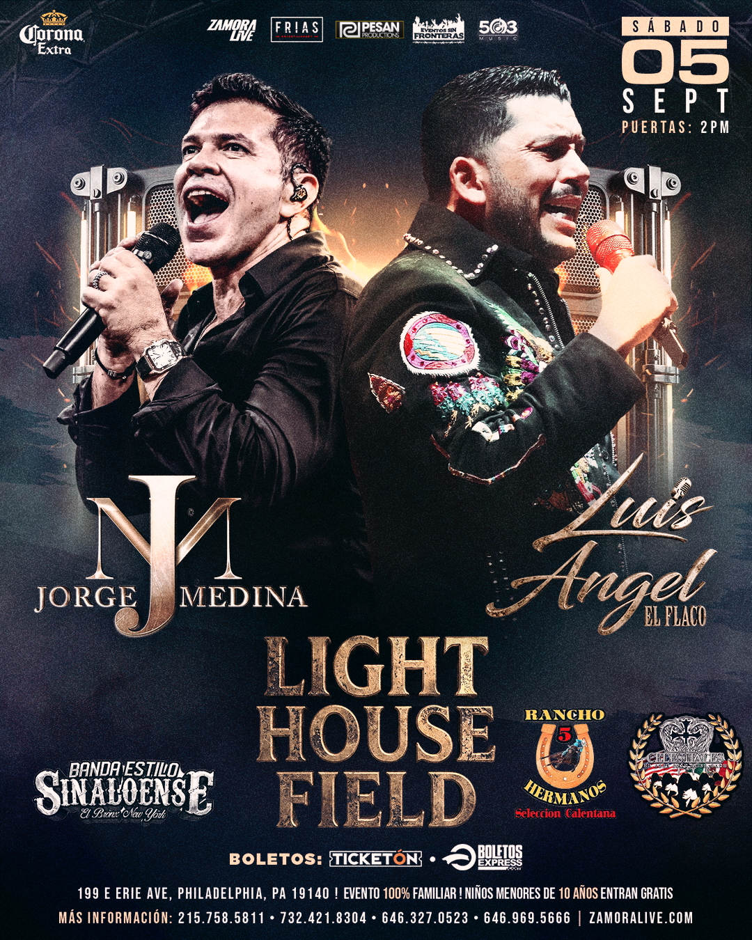 JORGE MEDINA & LUIS ANGEL “EL FLACO” EN LIGHTHOUSE FIELD