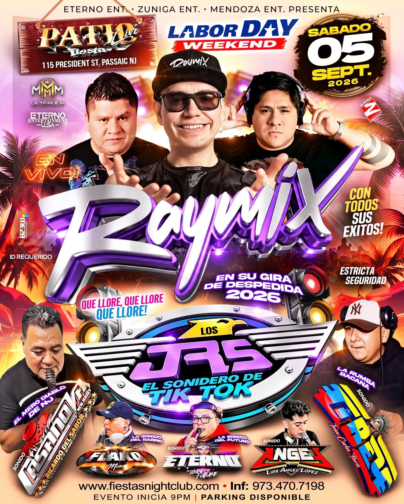 Buy tickets for RAYMIX, LOS JRS, SONIDO CASANOVA,CIBEY, FLAKO MIX, ETERNO, ANGEL RAYMIX, LOS JRS, SONIDO CASANOVA,CIBEY, FLAKO MIX, ETERNO, ANGEL