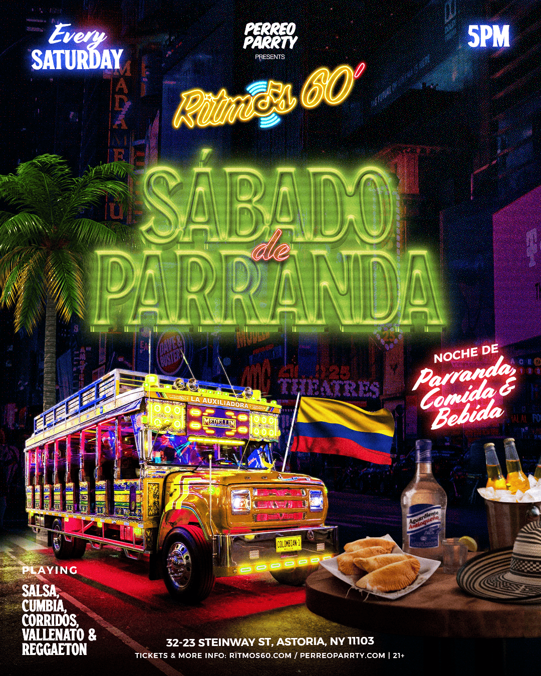 Buy tickets for Ritmos: Sabado de Parranda - Colombian Salsa, Vallenato Reggaeton Party NYC Ritmos: Sabado de Parranda - Colombian Salsa, Vallenato Reggaeton Party NYC