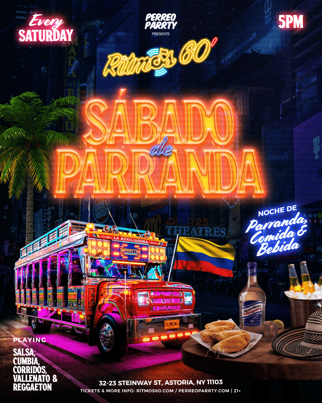 Buy tickets for Ritmos: Sabado de Parranda - Colombian Salsa, Vallenato Reggaeton Party NYC Ritmos: Sabado de Parranda - Colombian Salsa, Vallenato Reggaeton Party NYC