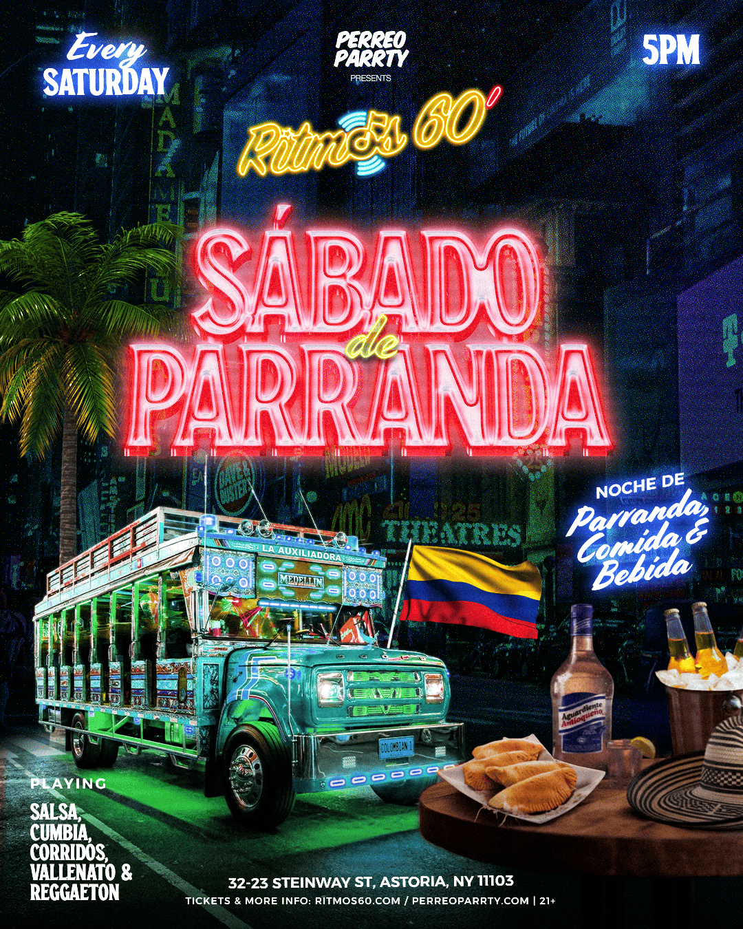Buy tickets for Ritmos: Sabado de Parranda - Colombian Salsa, Vallenato Reggaeton Party NYC Ritmos: Sabado de Parranda - Colombian Salsa, Vallenato Reggaeton Party NYC