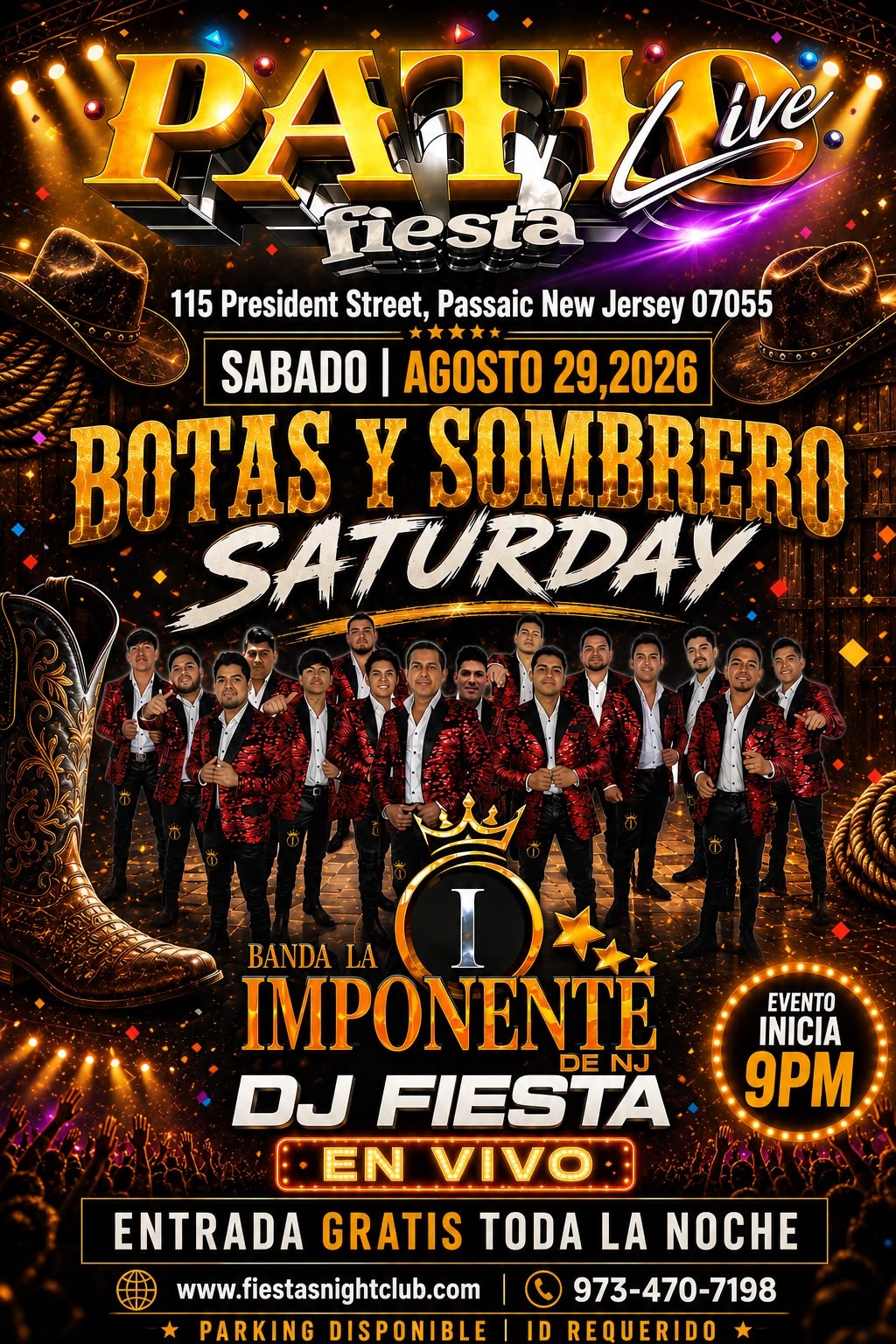 BANDA LA IMPONENTE DE NJ, DJ FIESTA EN VIVO
