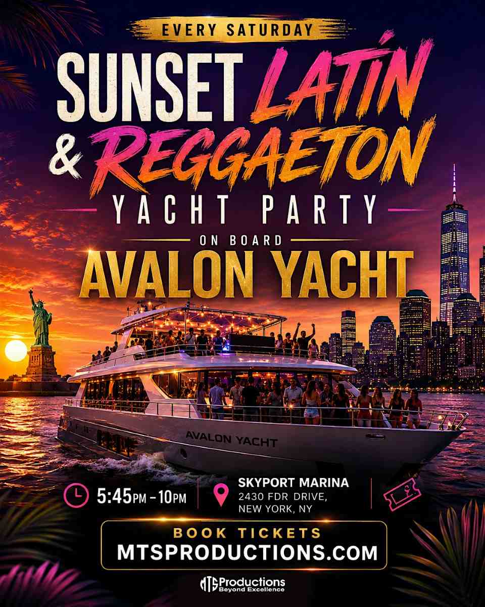 Buy tickets for Sunset Latin & Reggaeton Yacht Party at Skyport Marina | Sep 12 Sunset Latin & Reggaeton Yacht Party at Skyport Marina | Sep 12
