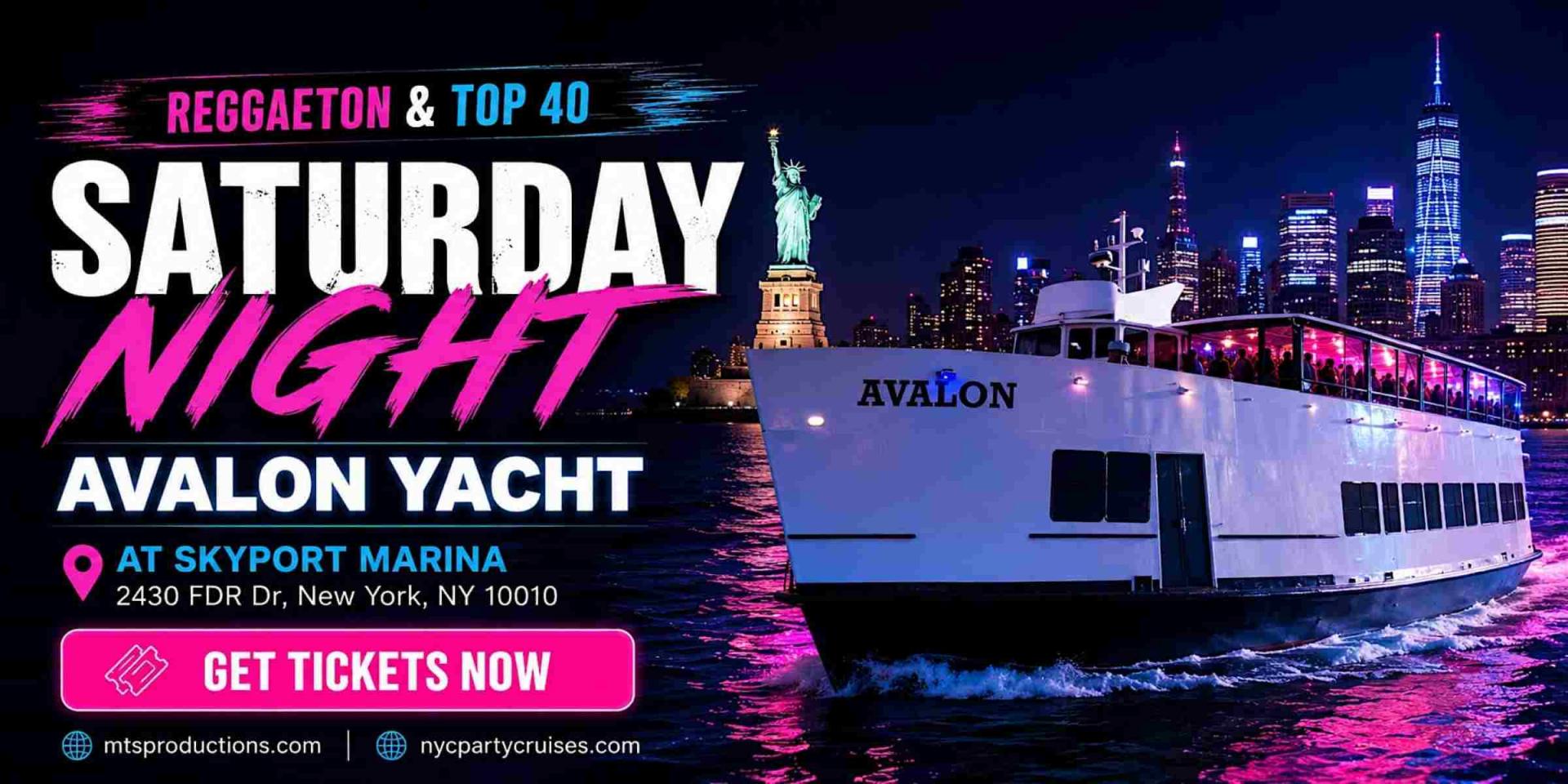 Buy tickets for Reggaeton Boat Party NYC | Avalon Yacht at Skyport Marina | Oct 03 Reggaeton Boat Party NYC | Avalon Yacht at Skyport Marina | Oct 03
