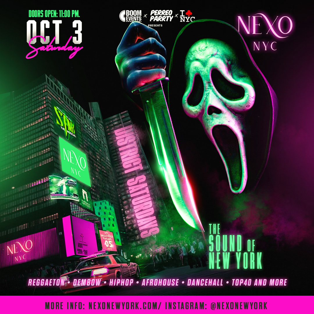 Buy tickets for District Saturdays: Reggaeton & Dancing at Nexo Midtown Nightclub Halloween District Saturdays: Reggaeton & Dancing at Nexo Midtown Nightclub Halloween