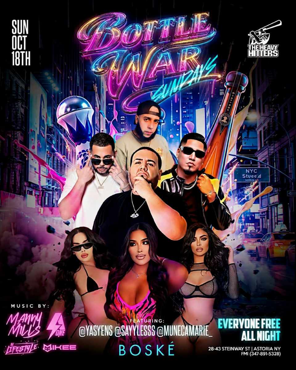 Buy tickets for Bottle War Sundays at Boské Astoria – Sunday Night Party Bottle War Sundays at Boské Astoria – Sunday Night Party