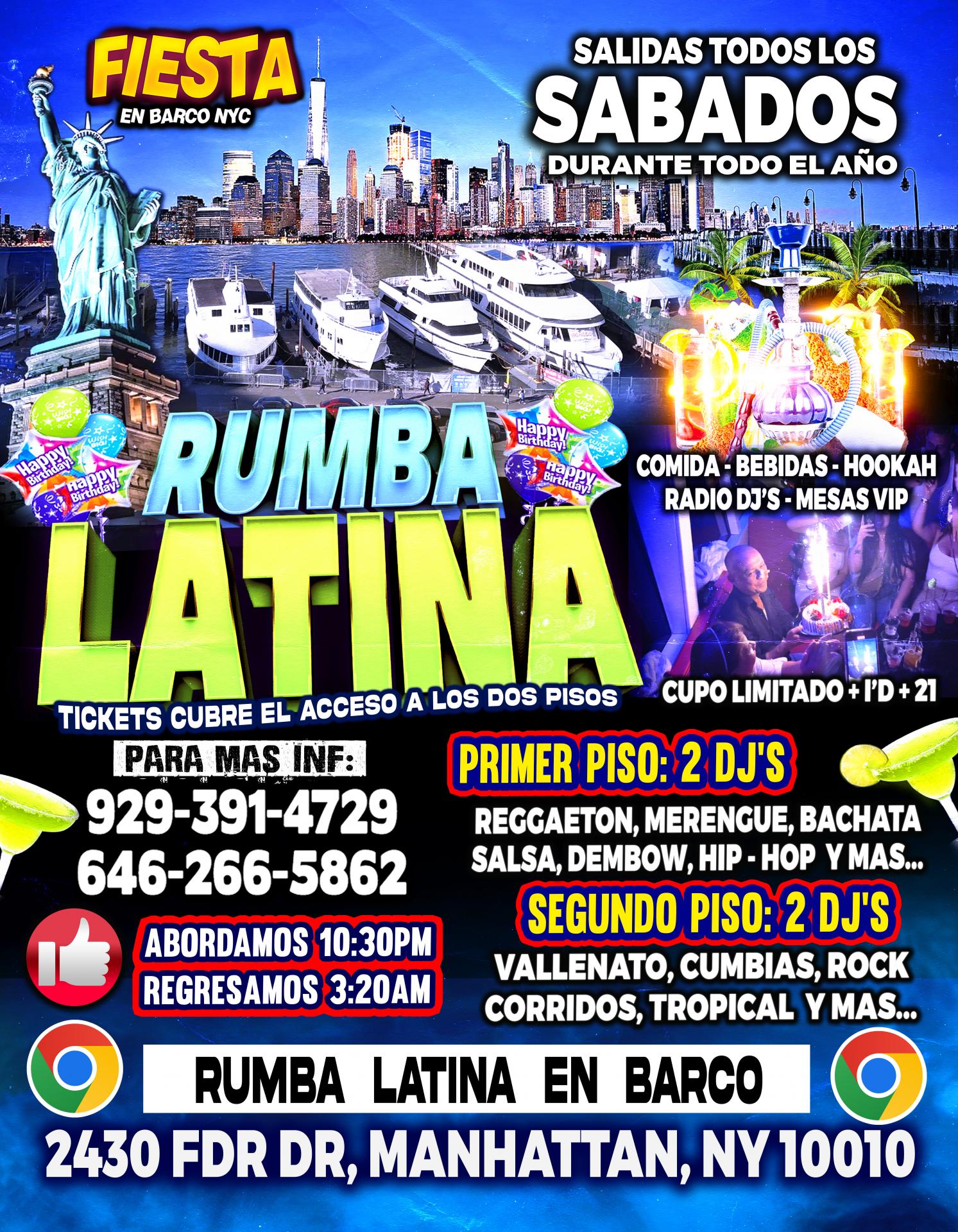 FIESTA LATINA EN BARCO
