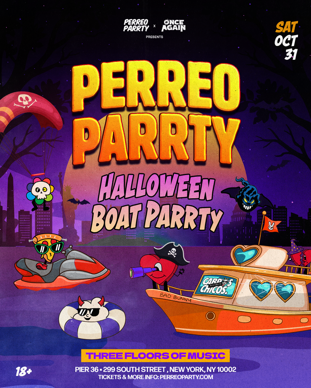 Buy tickets for PERREO PARRTY BOAT PARRTY (18+) - Halloween NYC Yacht Cruise PERREO PARRTY BOAT PARRTY (18+) - Halloween NYC Yacht Cruise